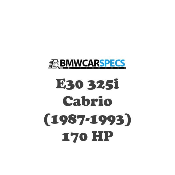 BMW E30 325i Cabrio (1987-1993) 170 HP