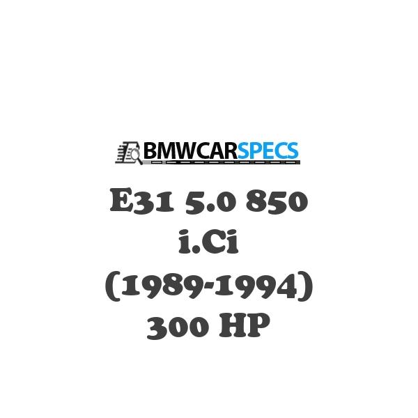 BMW E31 5.0 850 i.Ci (1989-1994) 300 HP