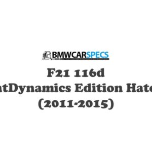 BMW F21 116d EffcientDynamics Edition Hatchback (2011-2015)