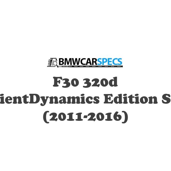 BMW F30 320d EfficientDynamics Edition Sedan (2011-2016)