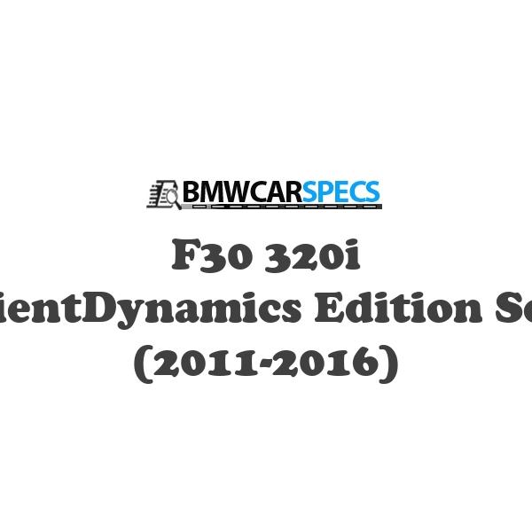 BMW F30 320i EffcientDynamics Edition Sedan (2011-2016)