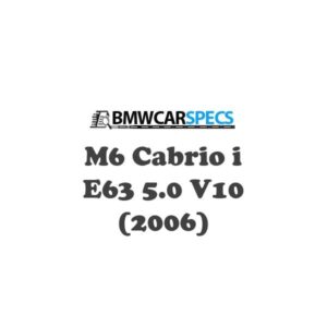 BMW M6 Cabrio E63 5.0 i V10 (2006)