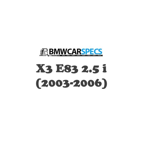 BMW X3 E83 2.5 i (2003-2006)