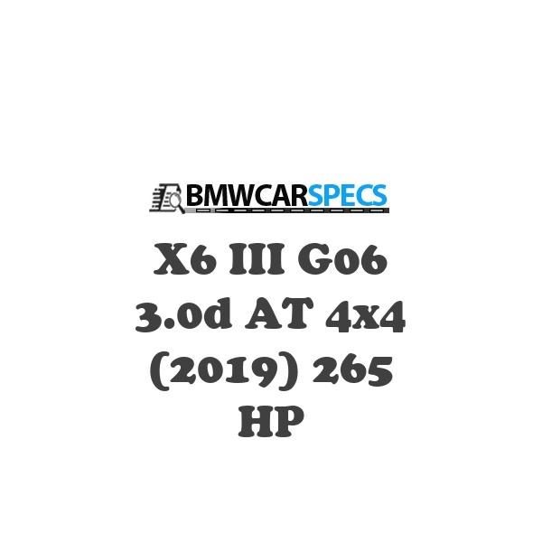 BMW X6 III G06 3.0d AT 4×4 (2019) 265 HP
