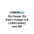BMW Z3 Coupe E36-7 Z3 Coupe 2.8 (1997-2000) 192 HP